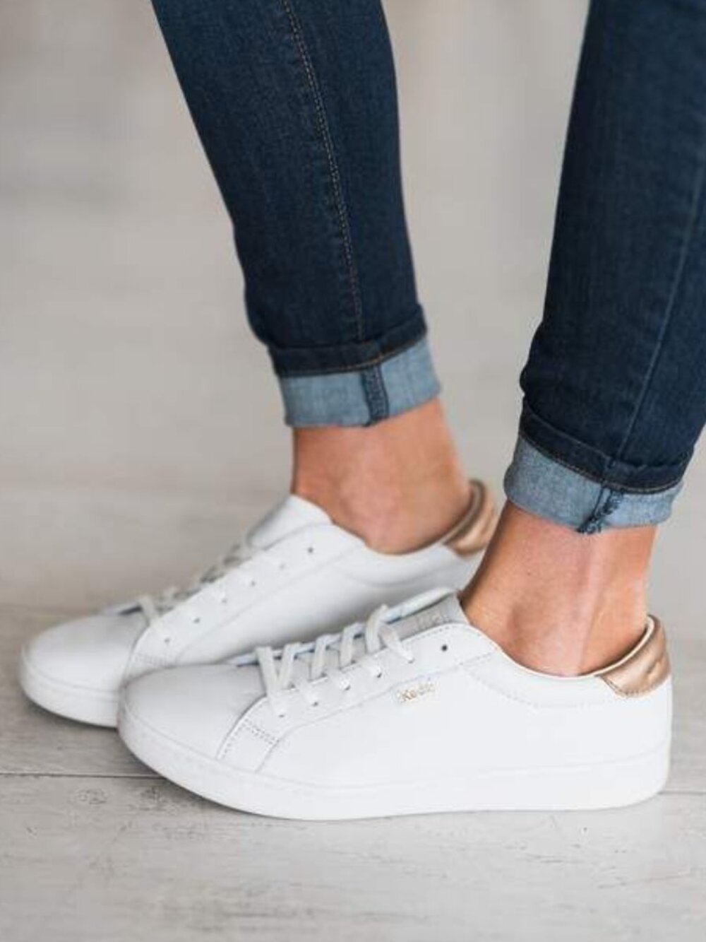 Keds Ace Leather White / Rose Gold Sneakers - NIB